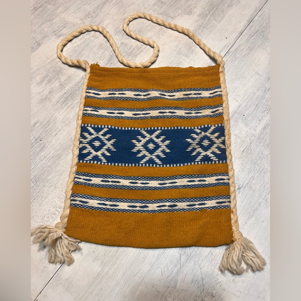 Vintage handmade woven bag